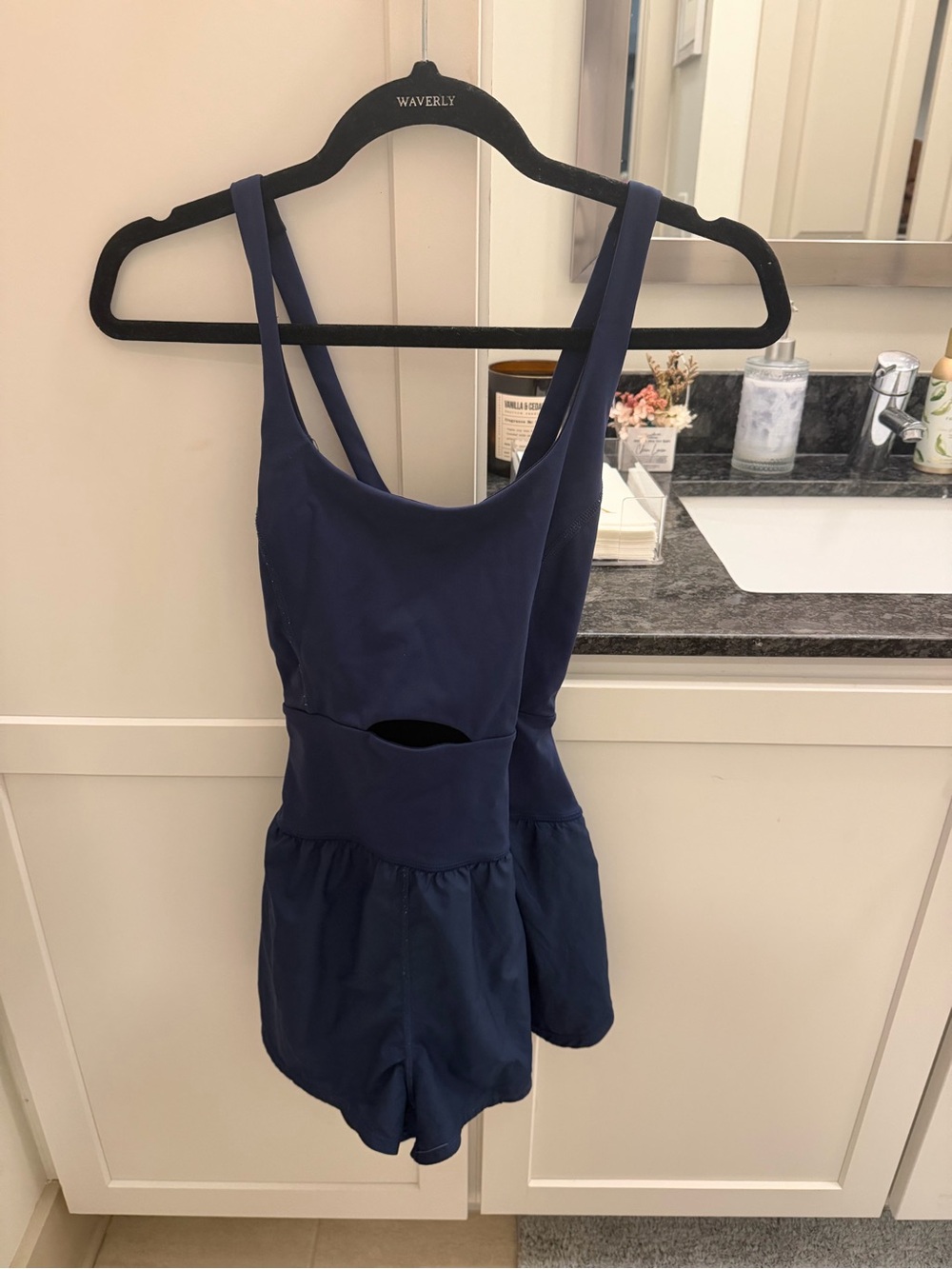Free People Navy Blue Sleeveless Romper